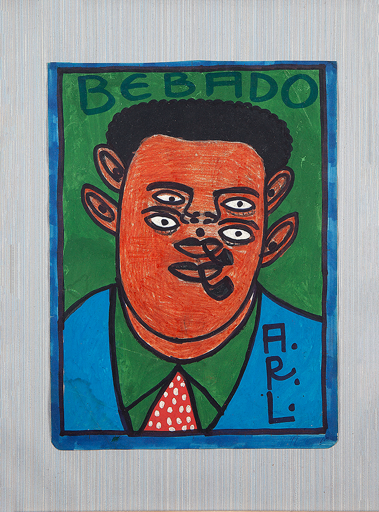 ANTÔNIO ROSENO DE LIMA - Bêbado -Técnica Mista Sobre Papel - Ass.lat.dir - 30 x 22 cm.