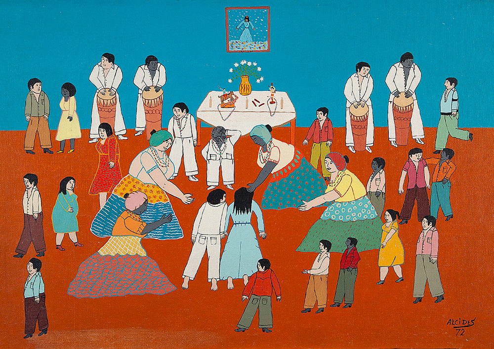 ALCIDES PINTO DA FONSECA - O despacho (Folclore Brasileiro) Óleo Sobre Tela - Ass.dat.1972 inf.dir.tit. no verso - 50 x 70 cm.