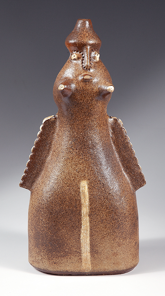 MIGUEL DOS SANTOS - Sem título - Escultura em Cêramica - Ass.loc.JP - 2002 - 41 x 20 x 9 cm.