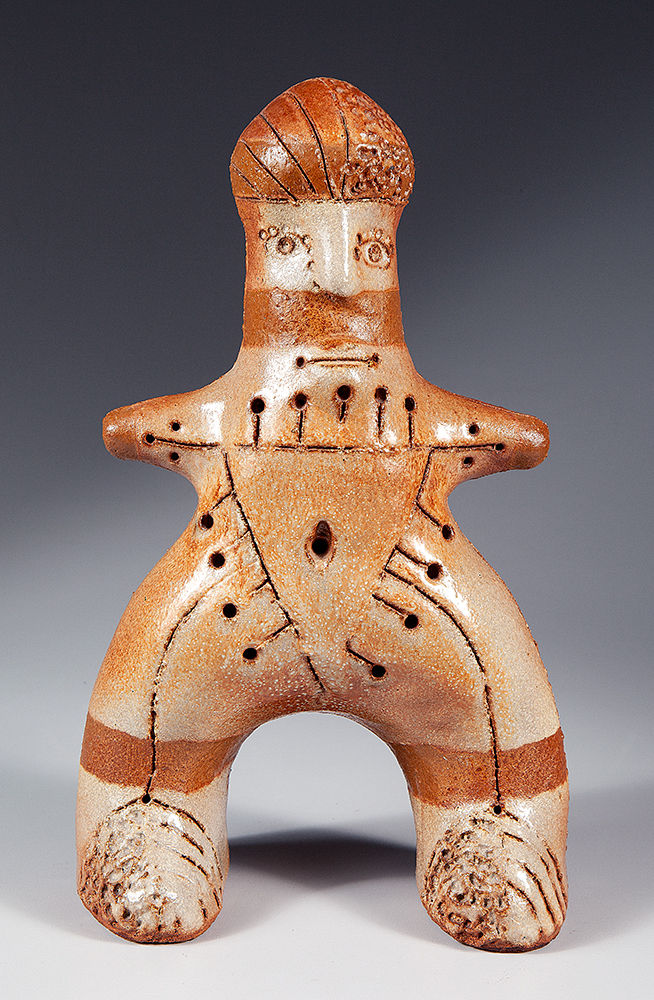 MIGUEL DOS SANTOS -Sem título - Escultura em Cerâmica Vitrificada - Assinada - 30 x 18 x 9 cm.