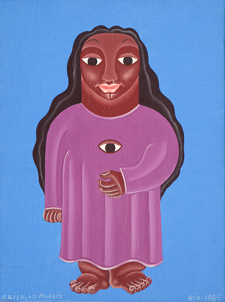 CRISALDO MORAIS - Santa Luzia - Óleo Sobre Tela -Ass.inf.esq,dat.1985 loc.Rio inf.dir, Ass.dat.tit.loc. Rio de Janeiro no verso - 40 x 30 cm.