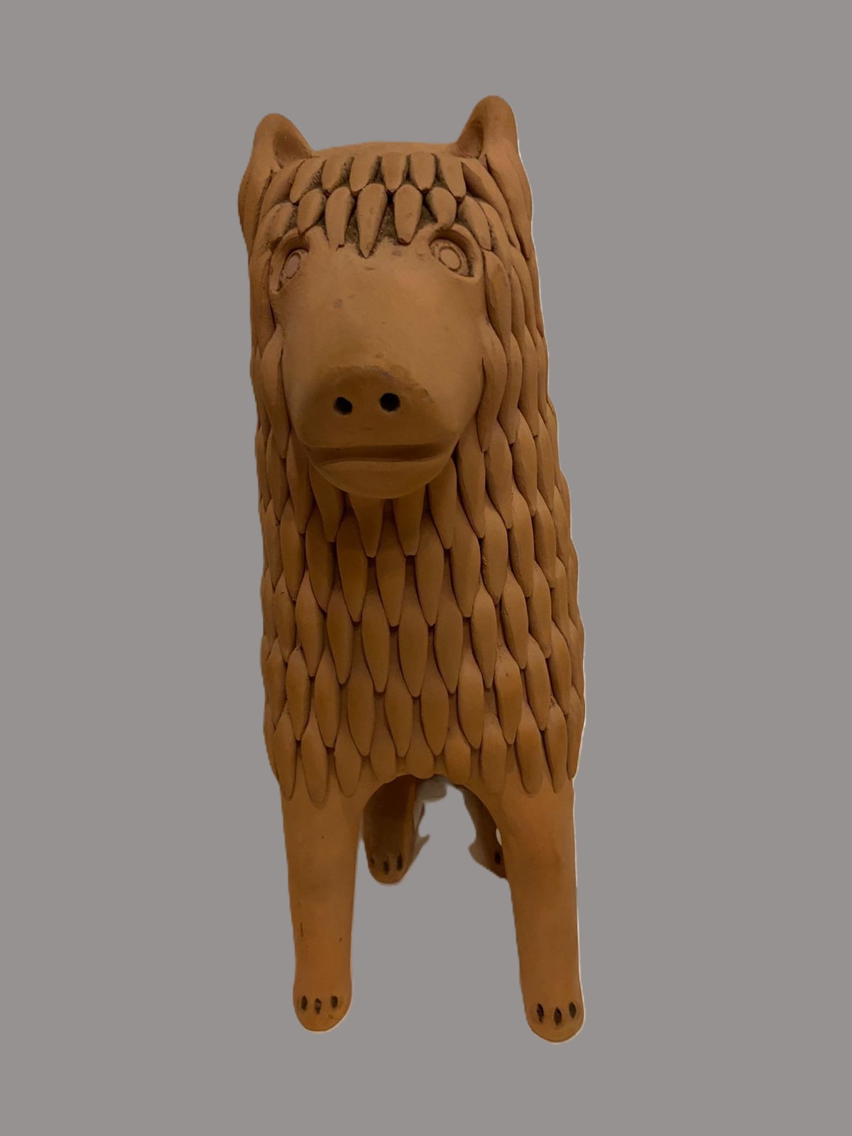 NUCA DE TRACUNHAÉM - Leão - Escultura em Cêramica -Assinada - 41 x 34 cm.