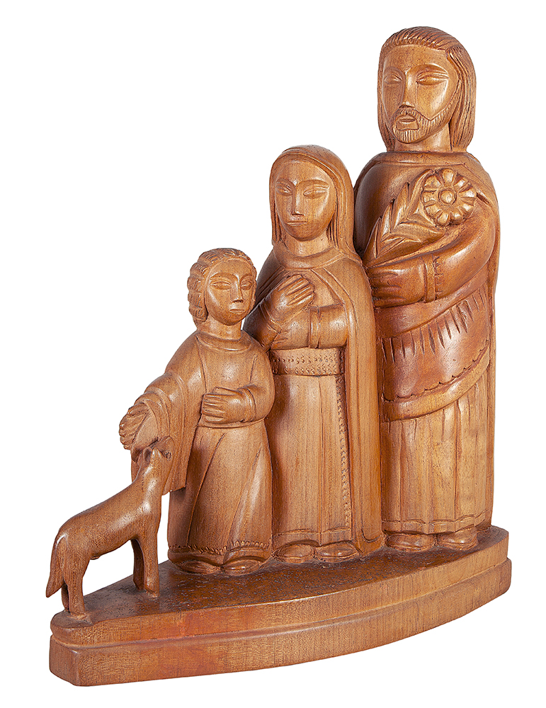 MESTRE EXPEDITO - Sem título - Escultura em Madeira - Ass.dat.2012 loc. T. - Piaui - 52 x 45 x 12 cm.